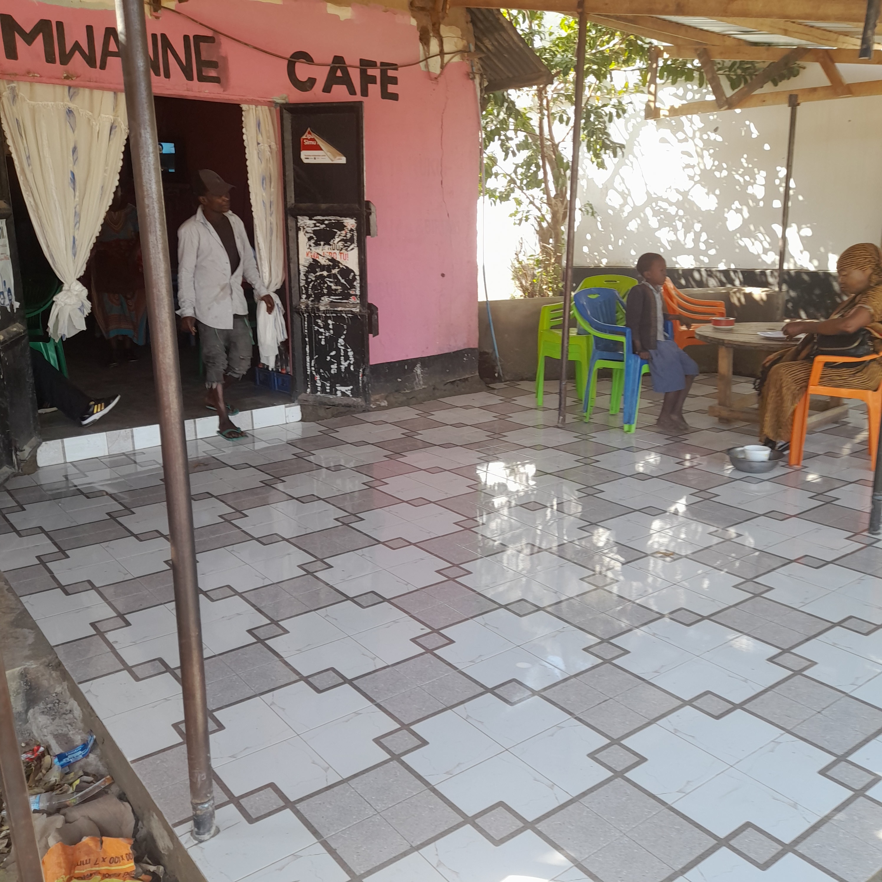 Local cafe after remodel supported by microloan